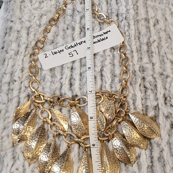 3/$18 Layered Goldtone Necklace - Picture 2 of 3